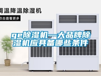 企業新聞ge除濕機—大品牌除濕機應具備哪些條件