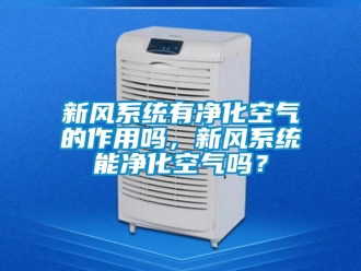 企業新聞新風系統有凈化空氣的作用嗎，新風系統能凈化空氣嗎？