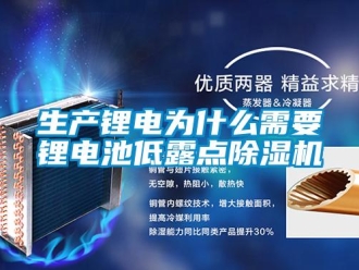 知識百科生產鋰電為什么需要鋰電池低露點除濕機